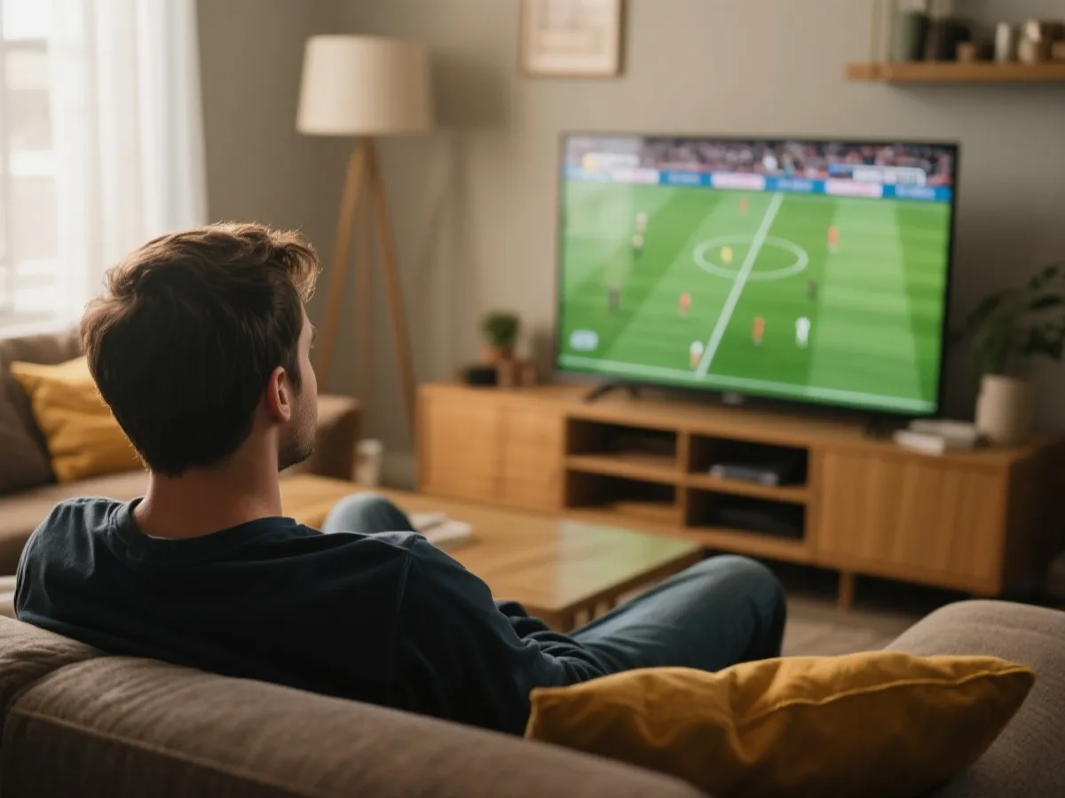 在电视或移动端观看比赛的示意图